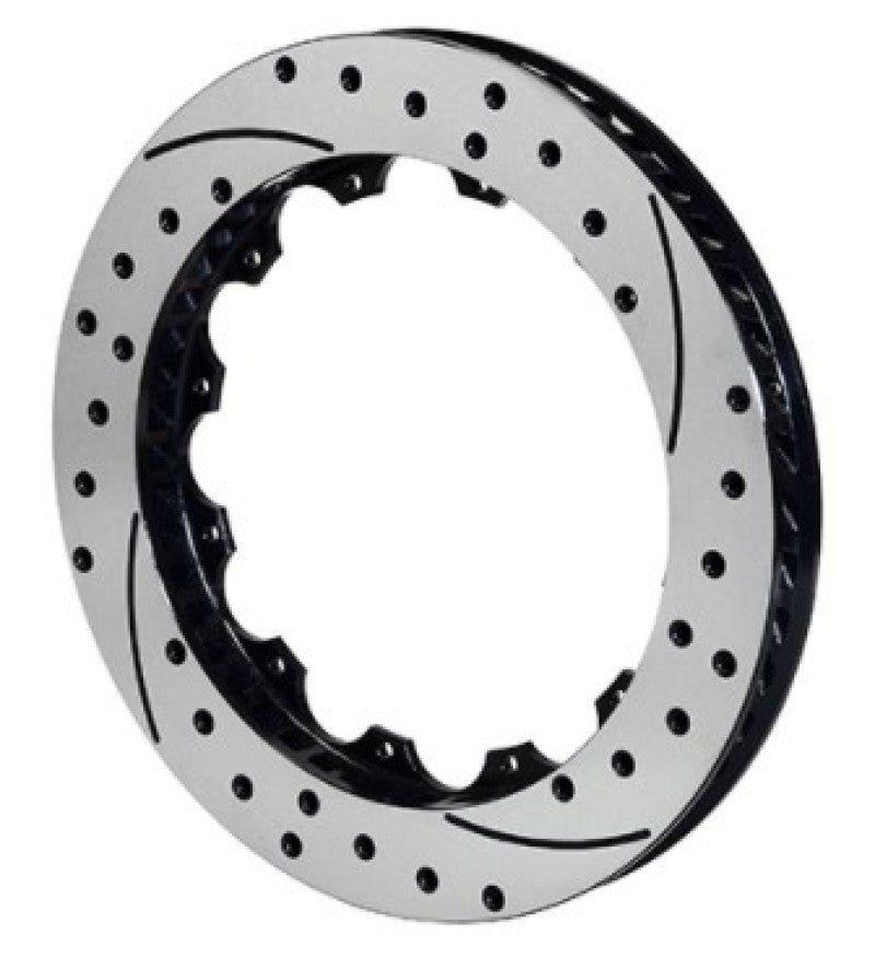 Wilwood SPC-37 LH black drilled 12.88-inch 2-piece brake rotor with 12 on 8.75-inch bolt pattern, automotive brake component