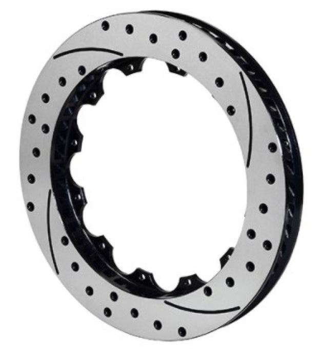 Wilwood SPC-37 LH black drilled 12.88-inch 2-piece brake rotor with 12 on 8.75-inch bolt pattern, automotive brake component