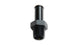 Vibrant aluminum 1/8in NPT to 1/4in barb straight fitting for plumbing and fluid systems, showing the fitting's shape and threading.