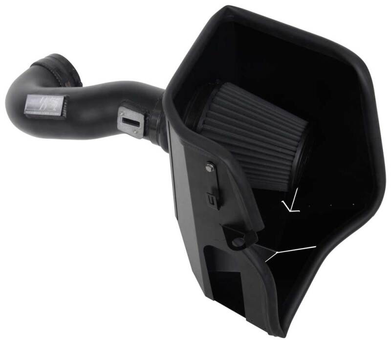 K&N Engineering cold air intake kit for 2019 Chevrolet Silverado 1500 5.3L V8, featuring black performance air filter and intake tubing.