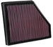 K&N Engineering drop-in air filter for 2016 Chevy Camaro SS 6.2L engine, designed to improve airflow and engine performance.