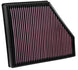 K&N Engineering drop-in air filter for 2016 Chevy Camaro SS 6.2L engine, designed to improve airflow and engine performance.