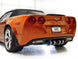 AWE Tuning axle-back exhaust system with chrome silver tips for 2005-2007 C6 Chevrolet Corvette 6.0L Touring Edition, showing polished tips.