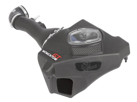 aFe Momentum Air Intake System PRO 5R Stage-2 for Cadillac ATS 3.6L V6, showing the cold air intake with filter and intake tubes.