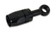 Vibrant black aluminum -8AN banjo hose end fitting with M12 or 7/16 inch banjo bolt, used for fluid connections in automotive systems.