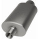 MagnaFlow muffler with polished tip, stainless steel, 14x5x8 inches, 2.25/4 inlet outlets, automotive exhaust part.