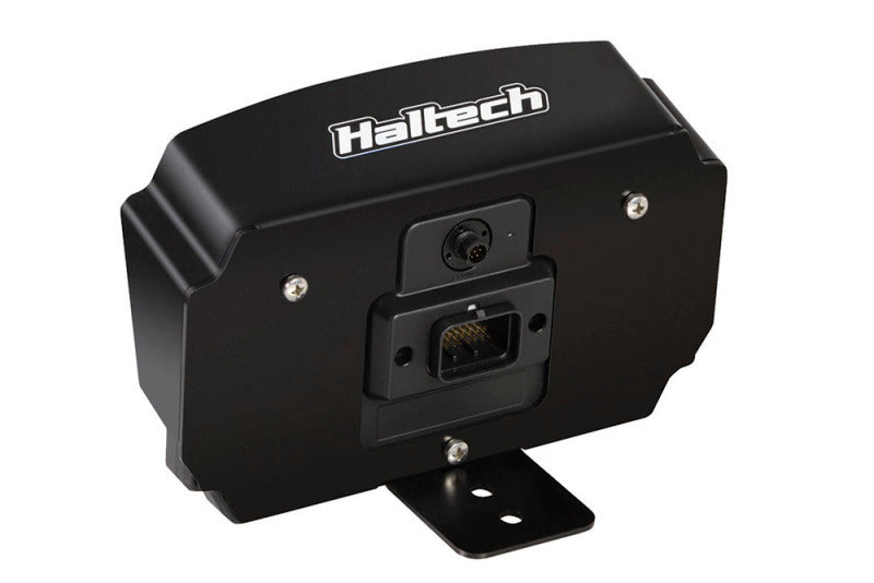 Haltech iC-7 display dash hooded mounting bracket for gauge components, black metal bracket with mounting holes
