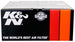 K&N Engineering 2BBL HOL Flow Control Custom Assembly air filter with check valve, direct fit for improved engine airflow.