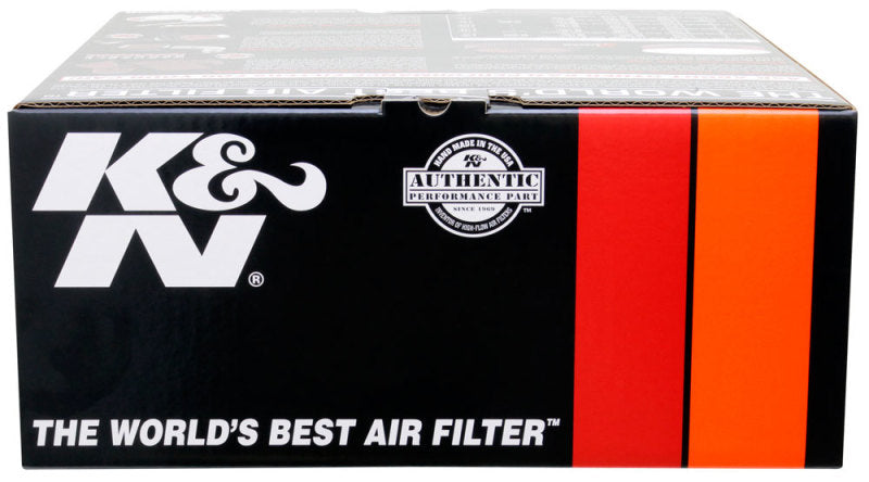 K&N Engineering drop-in air filter with 14-inch outer diameter, 12-inch inner diameter, and 5-inch height, featuring inner wire.