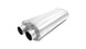 Vibrant Streetpower Oval Muffler with dual inlet and outlet, 18-inch body length, showcasing its vibrant finish and dual exhaust design.