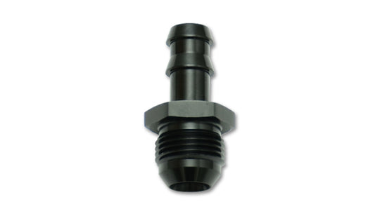 Vibrant Male -8AN to 3/8 inch aluminum hose barb straight fitting, lightweight and durable for fluid connections.
