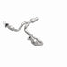 MagnaFlow direct fit catalytic converter for 2015 GMC Yukon XL V8 6.2L engine, showing the metal exhaust component with mounting brackets.