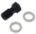 Vibrant M10 x 1.0 banjo bolt fitting with 20mm length, showcasing the shiny metal finish and threaded design.