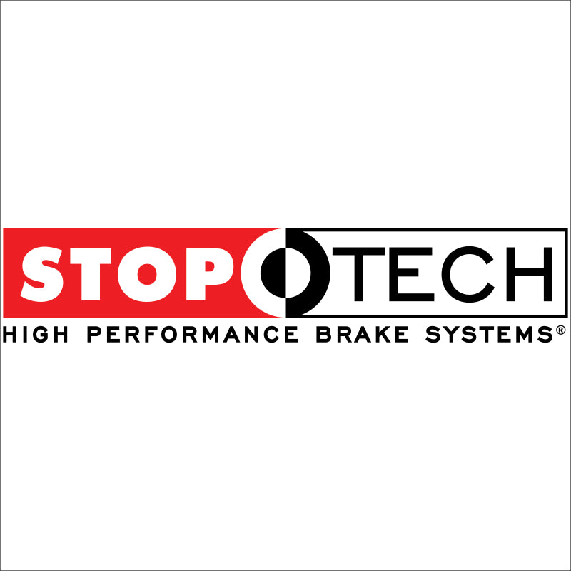 Rear left StopTech Sport slotted brake rotor, designed for enhanced braking performance and heat dissipation.