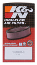 K&N Engineering round drop-in air filter with 5-7/8 inch outside diameter and 4-7/8 inch inner diameter for automotive airflow.