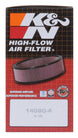K&N Engineering round drop-in air filter with 5-7/8 inch outside diameter and 4-7/8 inch inner diameter for automotive airflow.