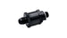 Vibrant Fuel Pump Check Valve fitting with -8AN male flare to 12mm x 1.5 metric connection, showcasing metal construction and sealing surfaces.