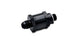 Vibrant Fuel Pump Check Valve fitting with -8AN male flare to 12mm x 1.5 metric connection, showcasing metal construction and sealing surfaces.