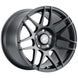 Forgestar F14 Drag 18-inch satin black cast wheel, 5x120 bolt pattern, ET-23 offset, 2.125-inch backspace, shown from side angle.