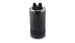 Vibrant medium 1.5L 2-port oil catch can assembly with black finish, designed for automotive engine ventilation systems.
