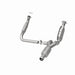 MagnaFlow catalytic converter direct fit for Chevy Avalanche 5.3L (2009-2013) showing the metal unit with inlet and outlet ports.