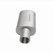 MagnaFlow stainless steel muffler with tip, 14x5x8 inches, 2.25/4 inlet and outlet, automotive exhaust part.