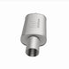 MagnaFlow stainless steel muffler with tip, 14x5x8 inches, 2.25/4 inlet and outlet, automotive exhaust part.
