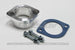 GReddy Aluminum Weld-On BOV Flange for blow off valves, shows precision-machined metal flange with bolt holes, ideal for turbocharger systems