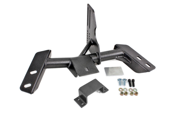 Black hammertone BMR Suspension torque arm relocation crossmember for 1984-1992 F-Body with TH700R4 / 4L60 transmission.