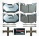 PowerStop rear Z26 extreme street brake pads with hardware for 2020 Chevrolet Corvette C8 Z51, performance brake components.