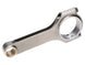 Manley Performance Chevy LS-1 6.125-inch H beam connecting rod with ARP 2000 bolt, showing the detailed metal construction.