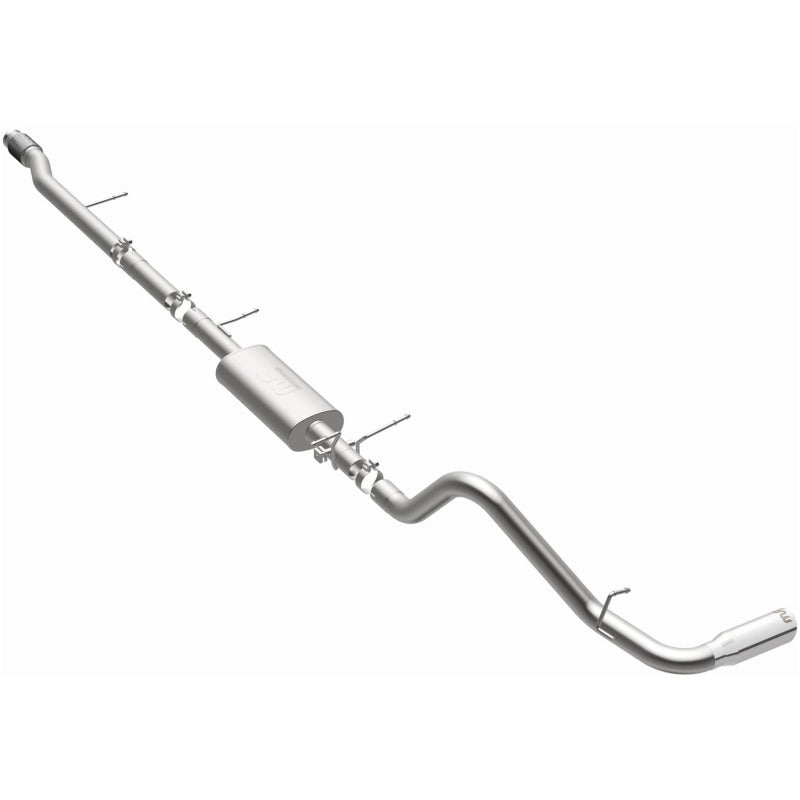 Magnaflow catback exhaust system for 14 Chevy Silverado V8 5.3L, stainless steel rear exit performance exhaust.