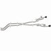 Magnaflow 26+ Dodge Charger 3.0L SPEQ cat-back exhaust system with polished stainless steel pipes and mufflers.