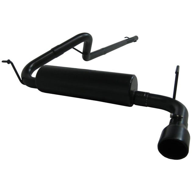 MBRP catback exhaust system for 2019 Chevrolet/GMC Silverado/Sierra 1500 with 4.3L & 5.3L engines, black coated, single side exhaust.