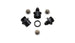 Vibrant inline fuel and oil filter set with three -4AN filters, designed for automotive fuel and oil filtration systems.