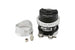 Black Turbosmart RacePort Gen V blow off valve for superchargers, showing the sleek, compact design with adjustable fittings.