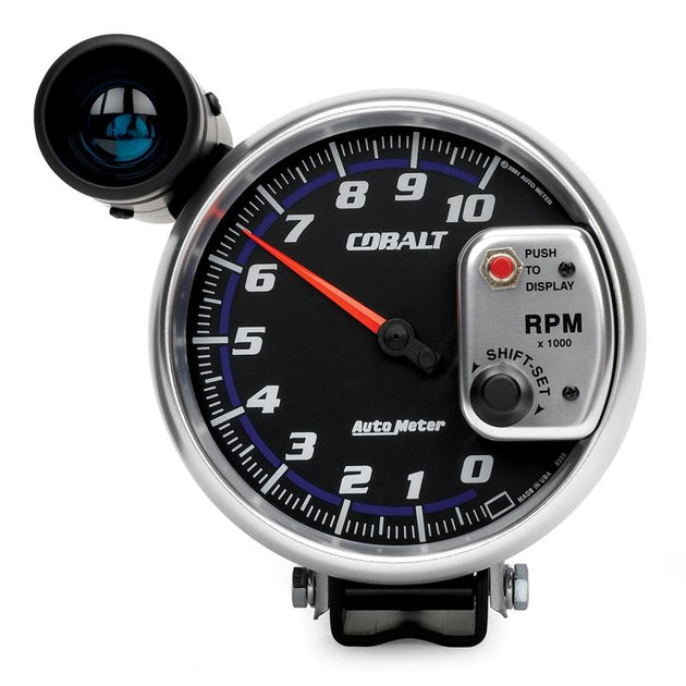 AutoMeter Cobalt 52mm electric oil pressure gauge with short sweep dial, displaying 100 PSI in a clear, easy-to-read design.