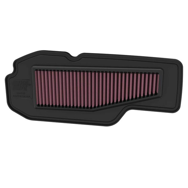 K&N Engineering Honda CT125 Trail 125 2020 air filter, direct fit replacement with pleated filtering material and black plastic frame.