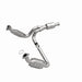 MagnaFlow catalytic converter direct fit for Chevy Avalanche 5.3L engine, showing the stainless steel component with mounting flanges.