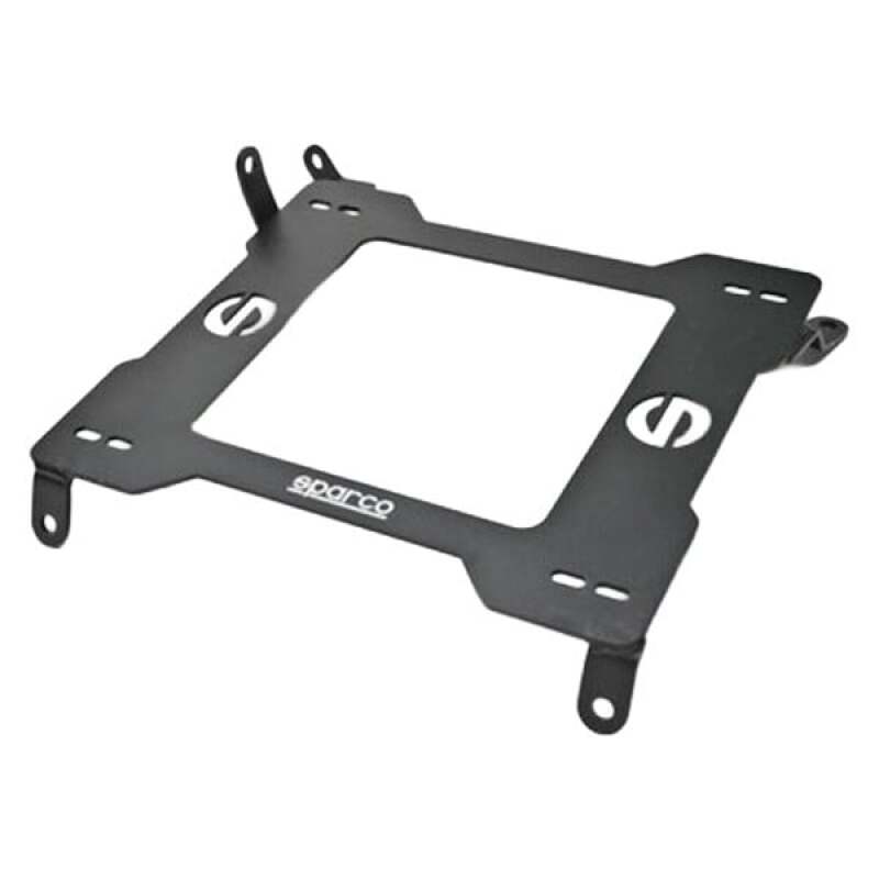 SPARCO 2019+ Toyota A90 Supra seat base left side bracket, showing metal frame and mounting points for seat installation.