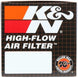 K&N Engineering rectangular drop-in air filter with 6.75-inch length, 4.5-inch width, and 2.5-inch height for vehicle engine.