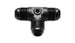 Vibrant -6AN to -6AN male tee adapter fitting with 1/8in NPT port, shown in metallic finish for automotive or fluid transfer use.