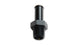 Vibrant aluminum 1/2-inch NPT to 5/8-inch barb straight fitting for plumbing or pneumatic applications.