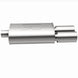 MagnaFlow stainless steel muffler with tip, 14x5x8 inches, featuring dual inlet and outlet pipes, designed for automotive exhaust systems.