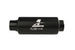 Aeromotive Marine AN-12 fuel filter with 100 micron SS element showing metal body and filter end fittings.
