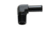 Vibrant aluminum 3/4 NPT to 3/4-inch barb straight fitting 90-degree adapter showing threaded and barbed ends