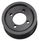 Edelbrock E-Force supercharger pulley, 3-inch competition size, for high-performance supercharger systems, shown on engine.
