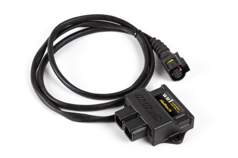 Haltech WB1 single channel CAN O2 wideband controller kit with gauge components for precise air-fuel measurement.