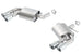 Borla axle back exhaust for 2016 Chevy Camaro 6.2L Atak rear section without dual mode valves, showcasing the polished stainless steel design.