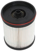 K&N universal fuel filter with 40.016-inch length and 3.438-inch diameter, designed for automotive fuel system replacement.